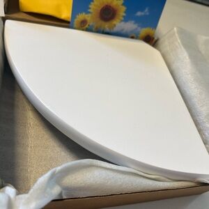 New White Corner Shelf Home Organization and Decor